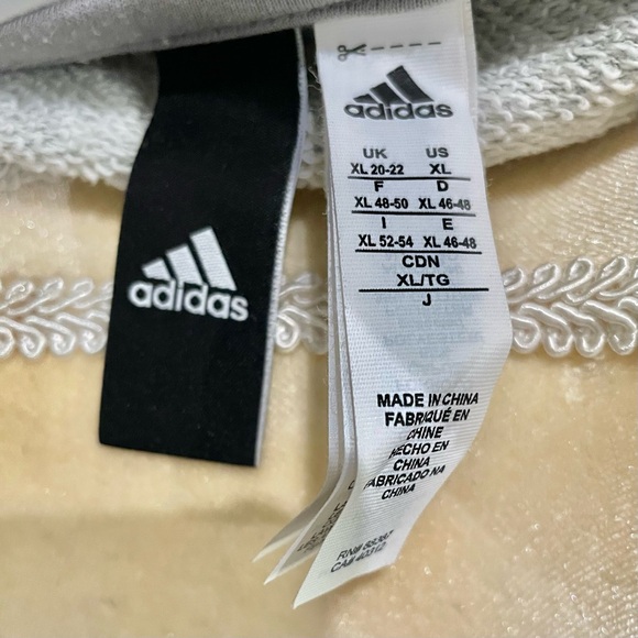 ADIDAS full zip hoodie sweatshirt adult XL heather grey - Picture 6 of 6